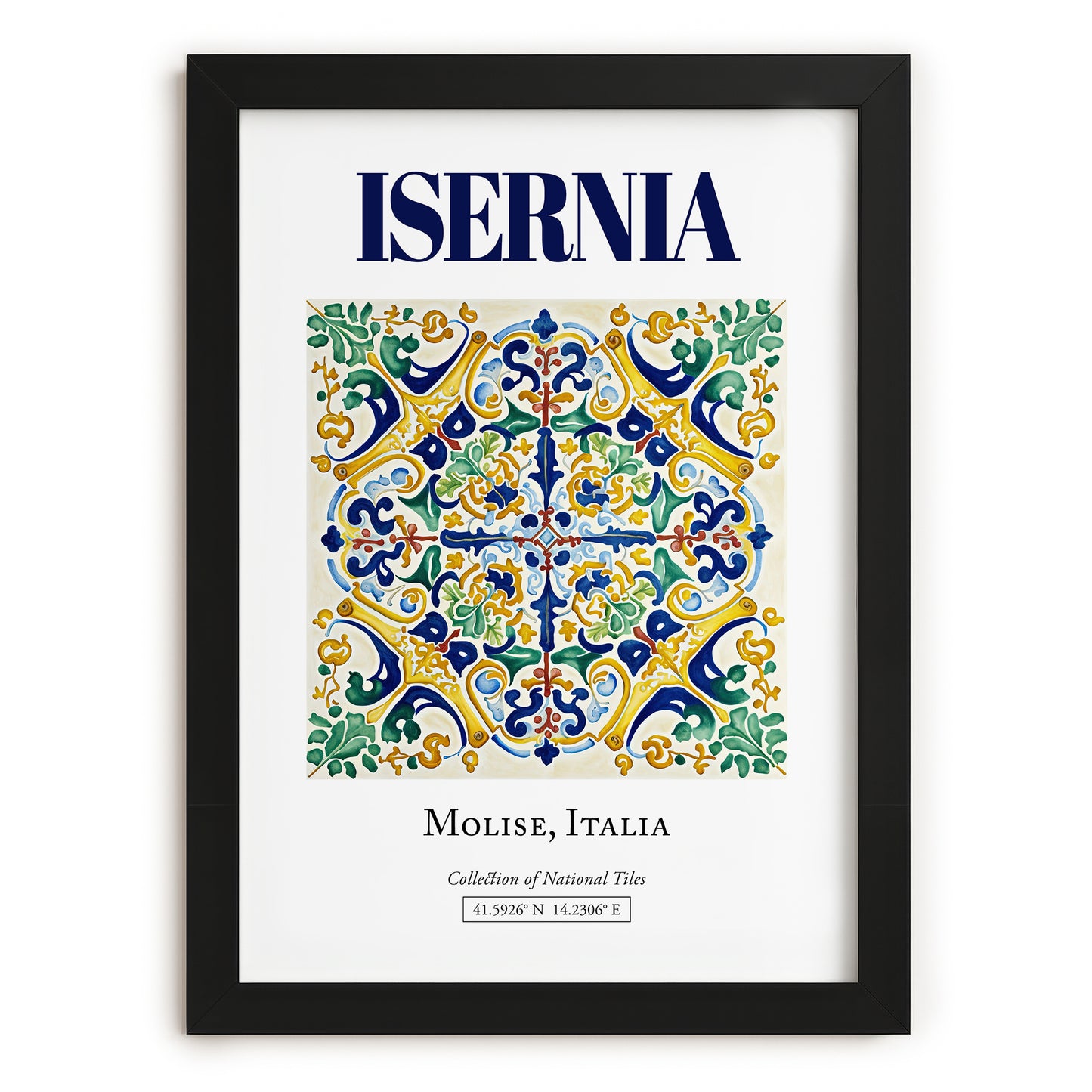 Isernia, Italy – Travel Print, in sleek black frame