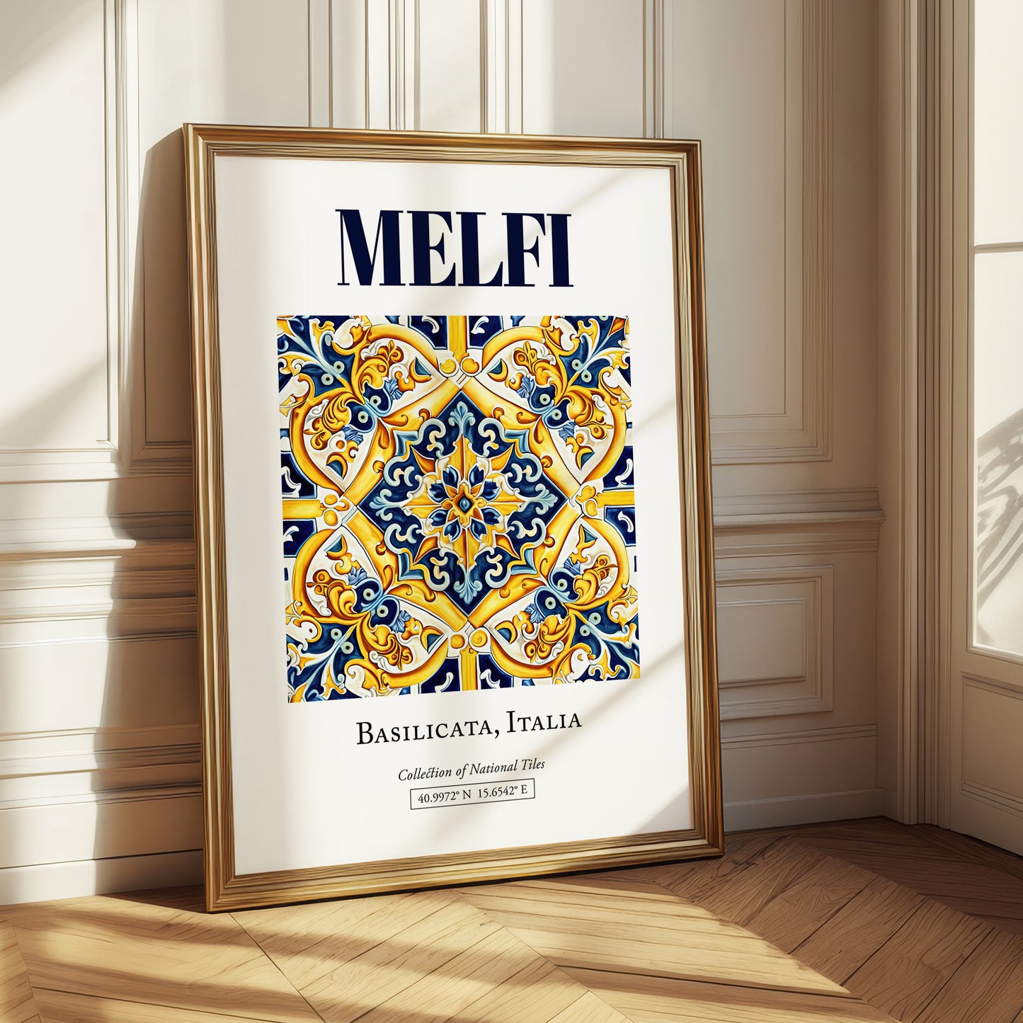 Melfi, Italy – Vintage Travel Poster, styled in a charming Paris street view