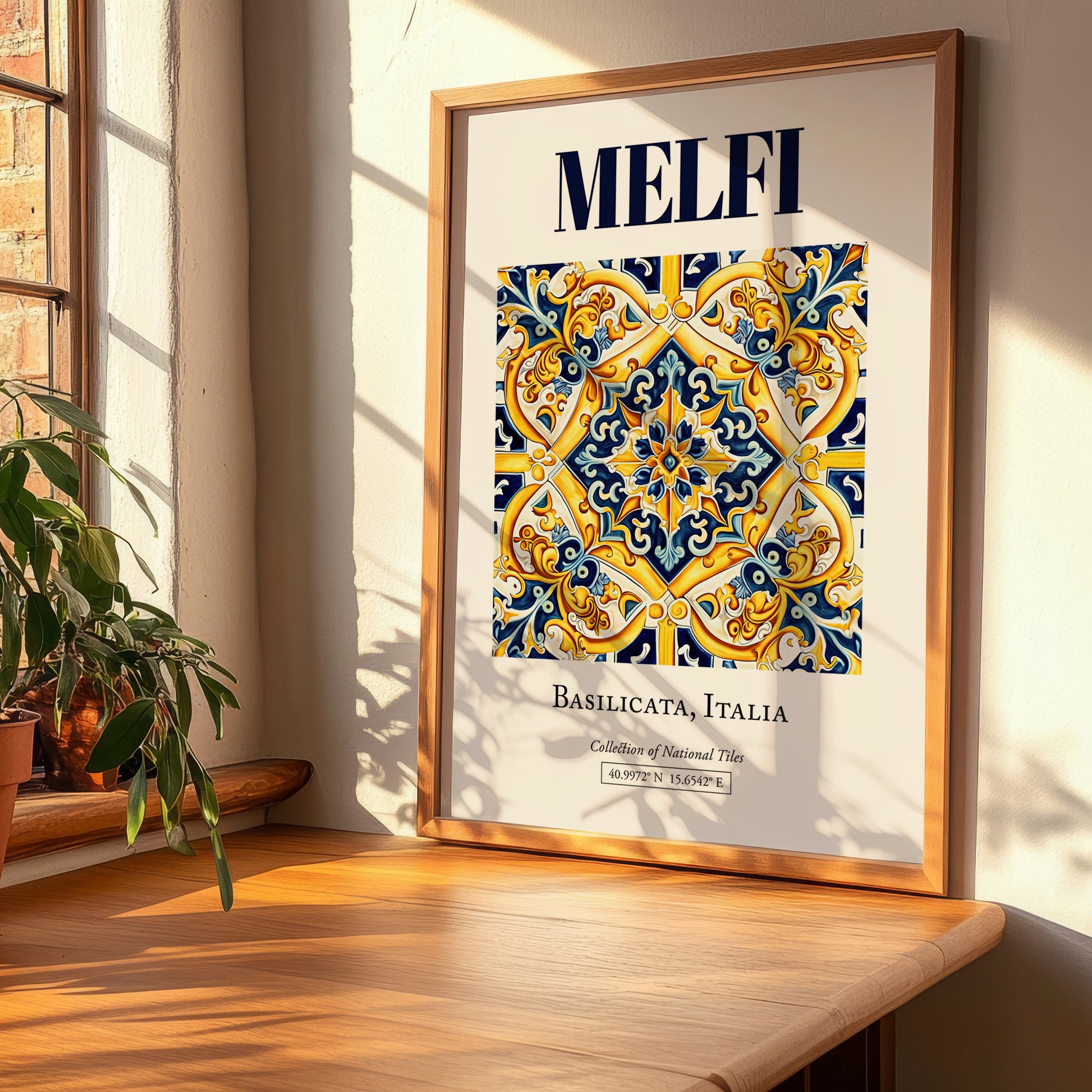 Melfi, Italy – Vintage Travel Poster, clean layout with no caption
