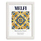 Melfi, Italy – Vintage Travel Poster, placed in minimal white frame