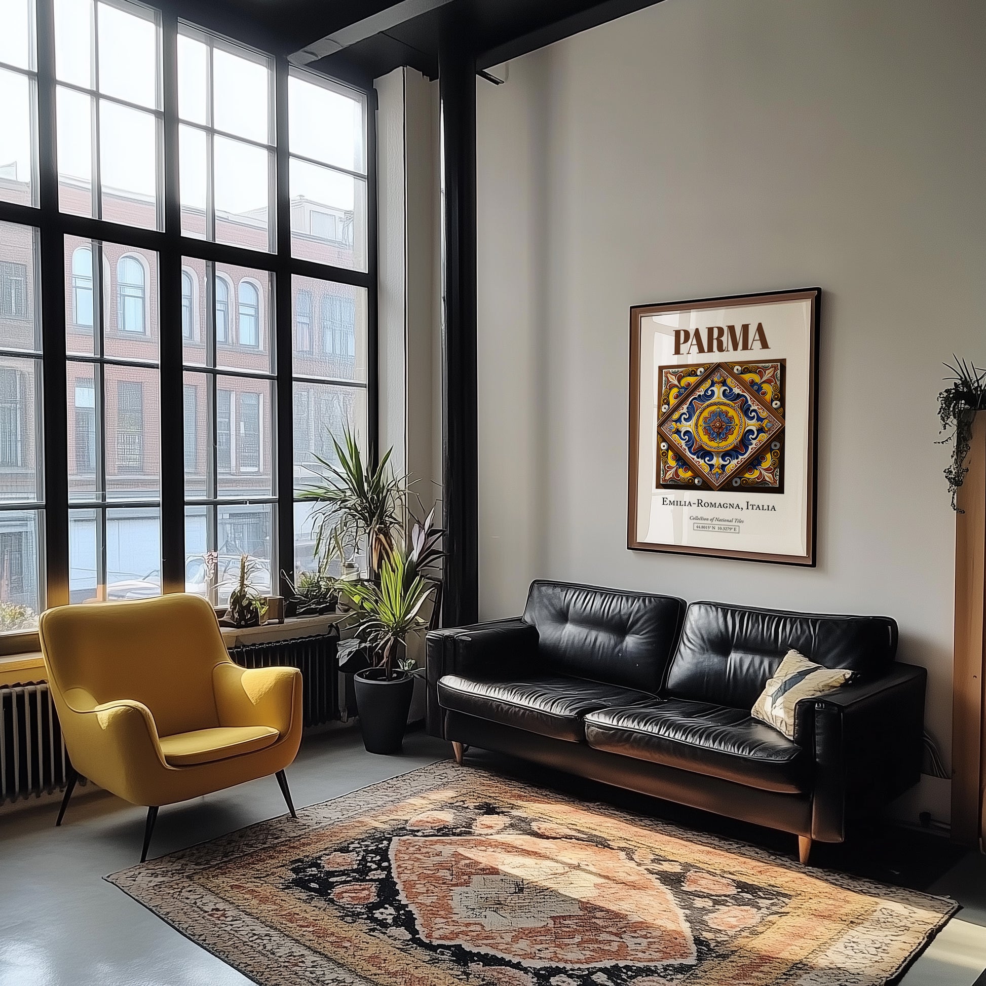 Parma, Italy – Travel Wall Decor, unframed on coastal sand