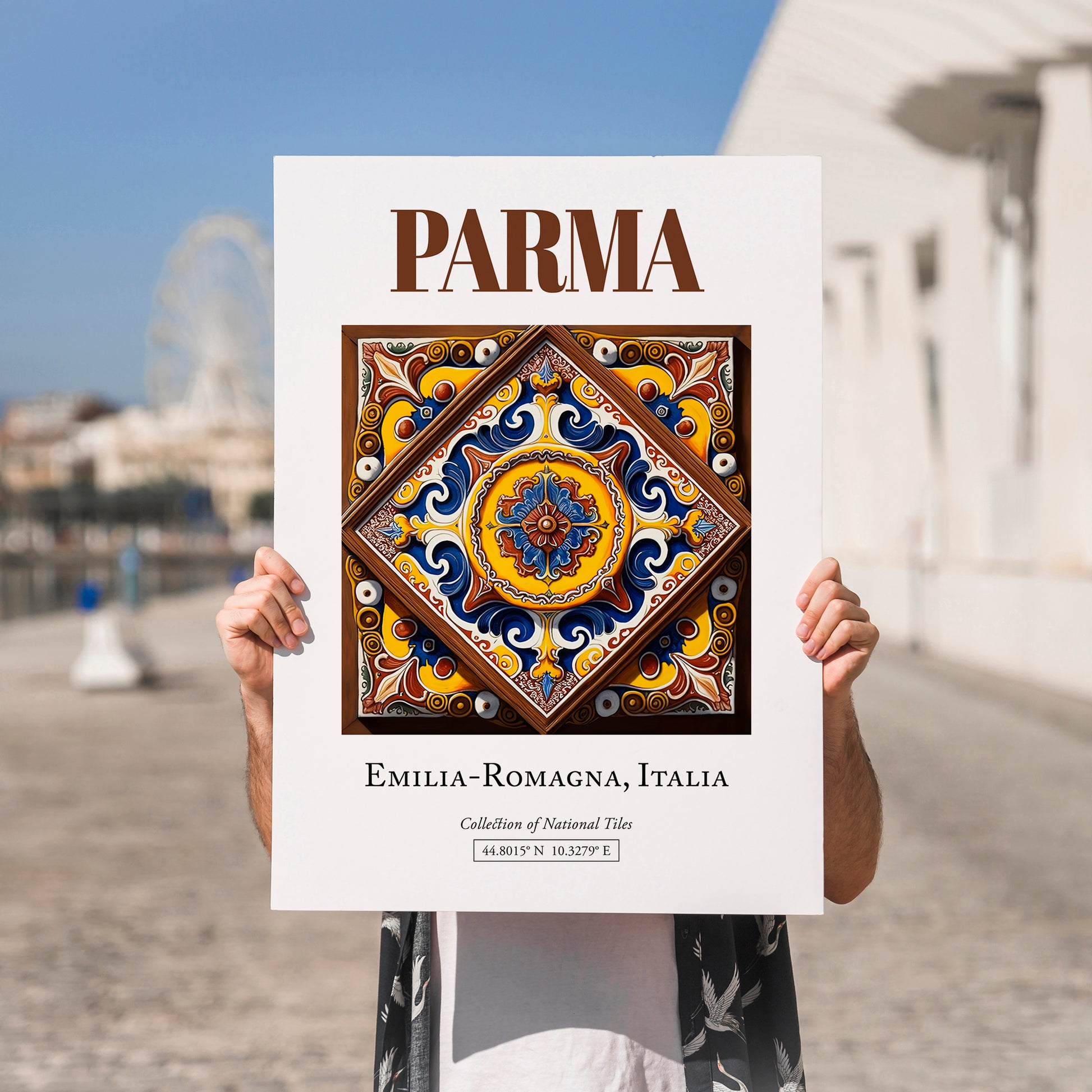 Parma, Italy – Travel Wall Decor, no-text version framed in wood