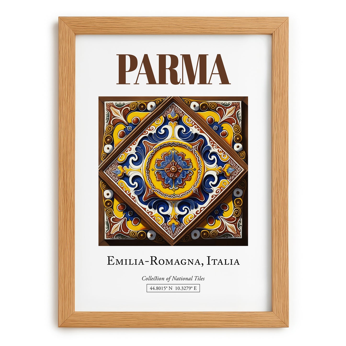 Parma, Italy – Travel Wall Decor, set in oak frame