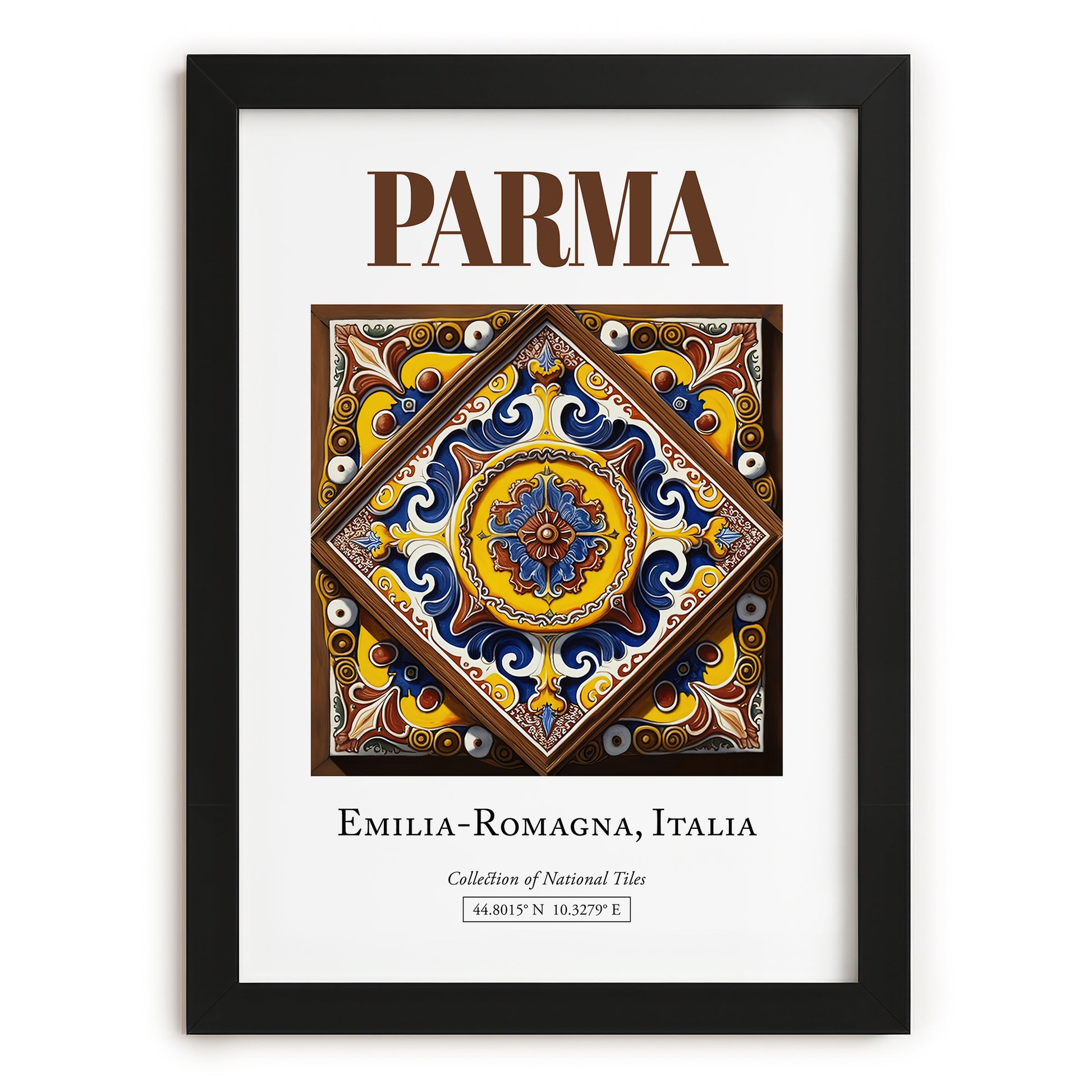 Parma, Italy – Travel Wall Decor, in sleek black frame