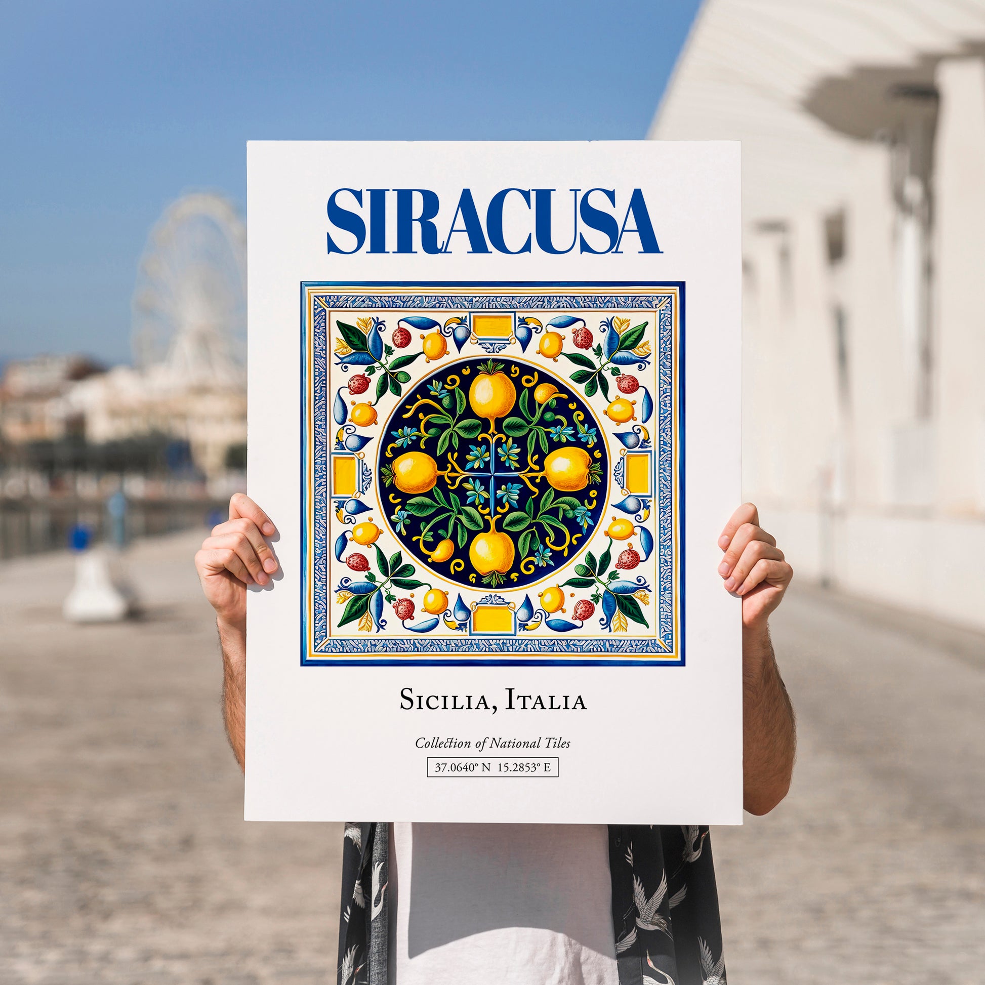 Siracusa, Italy – Dream Destination Decor, no-text version framed in wood