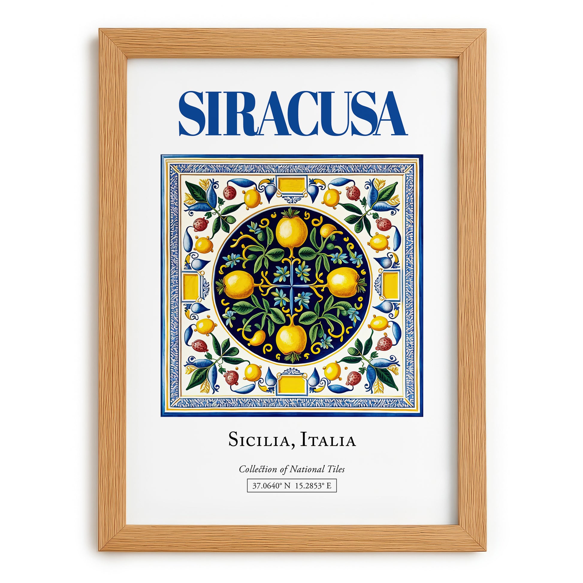 Siracusa, Italy – Dream Destination Decor, set in oak frame