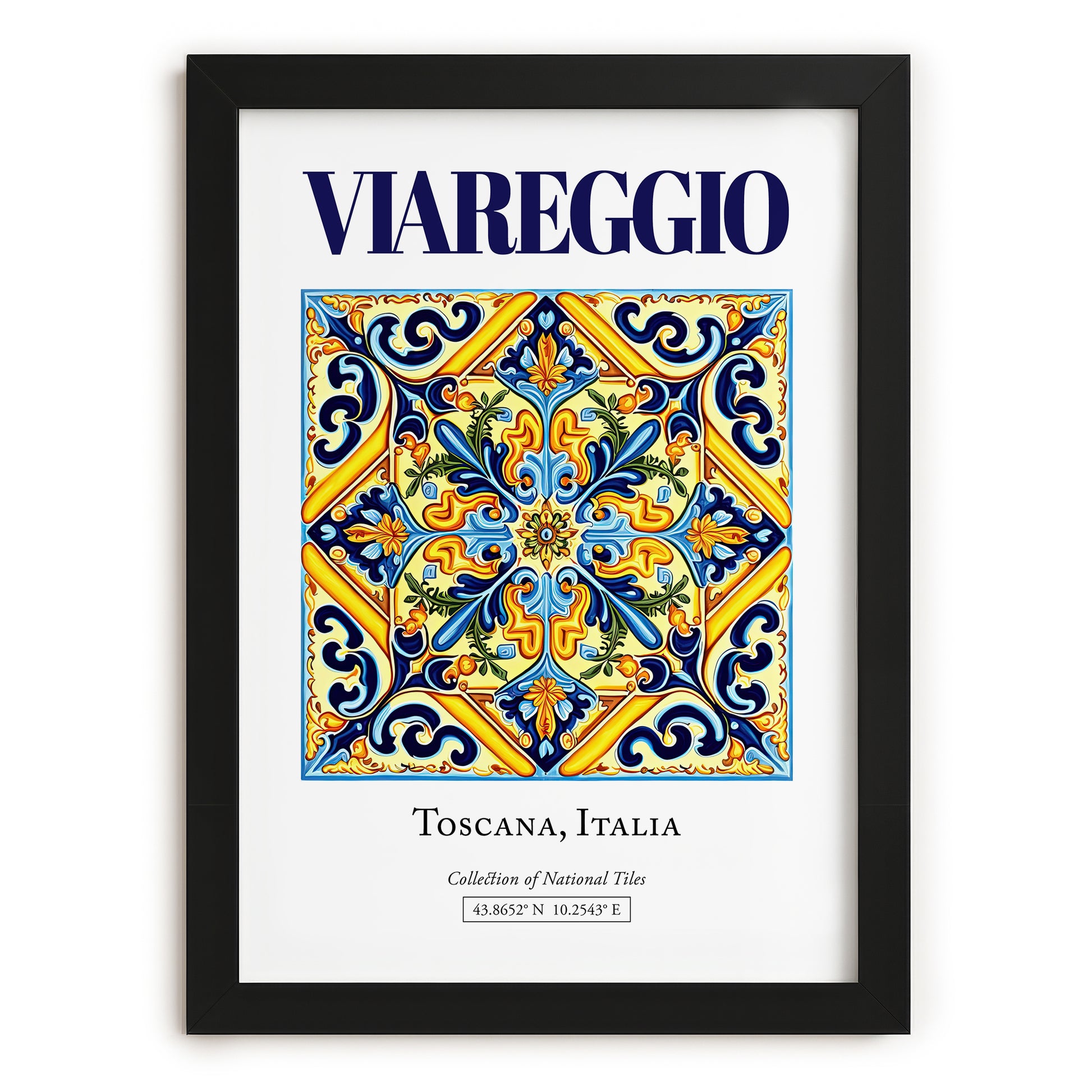 Viareggio, Italy – Travel Print, in sleek black frame
