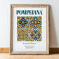 Pompeiana, Italy – Travel Print, in wooden frame leaning on the floor