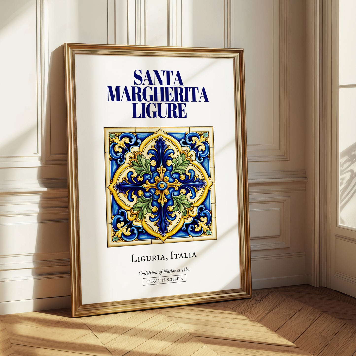 Santa Margherita Ligure, Italy – Travel Print, styled in a charming Paris street view