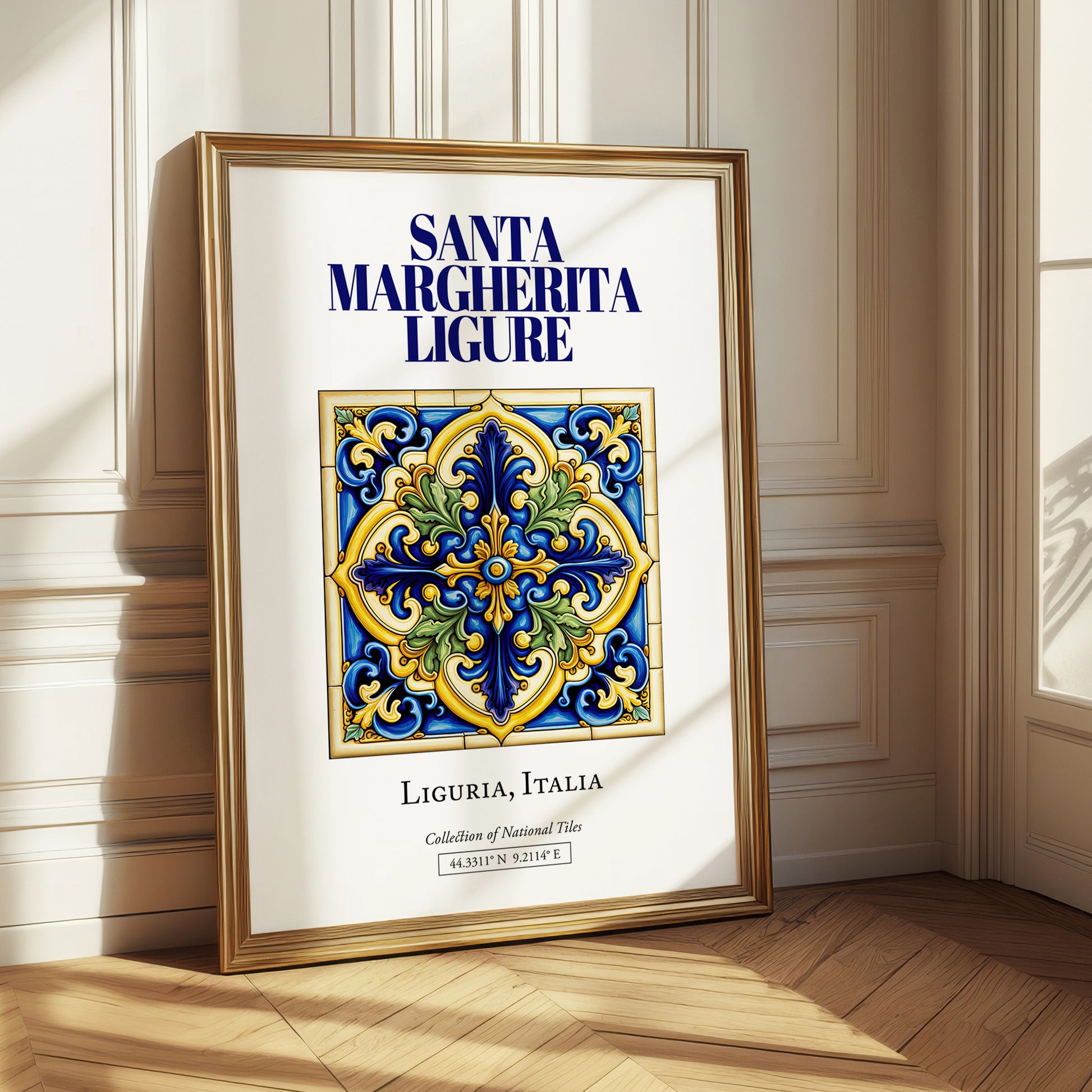 Santa Margherita Ligure, Italy – Travel Print, styled in a charming Paris street view