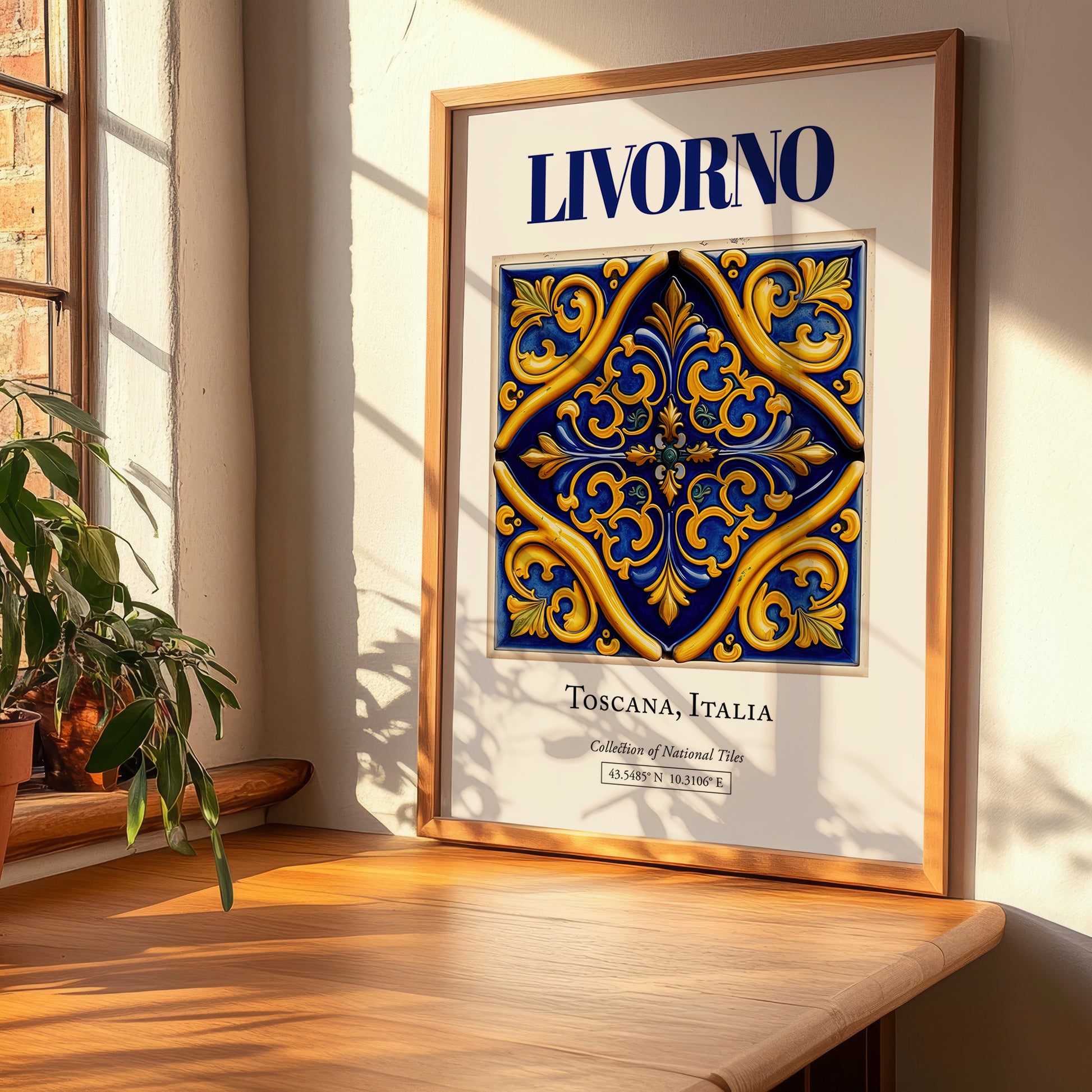 Livorno, Italy – World Heritage Travel Poster, clean layout with no caption