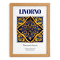 Livorno, Italy – World Heritage Travel Poster, set in oak frame