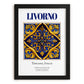 Livorno, Italy – World Heritage Travel Poster, in sleek black frame