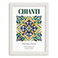 Chianti, Italy – Travel Poster, placed in minimal white frame