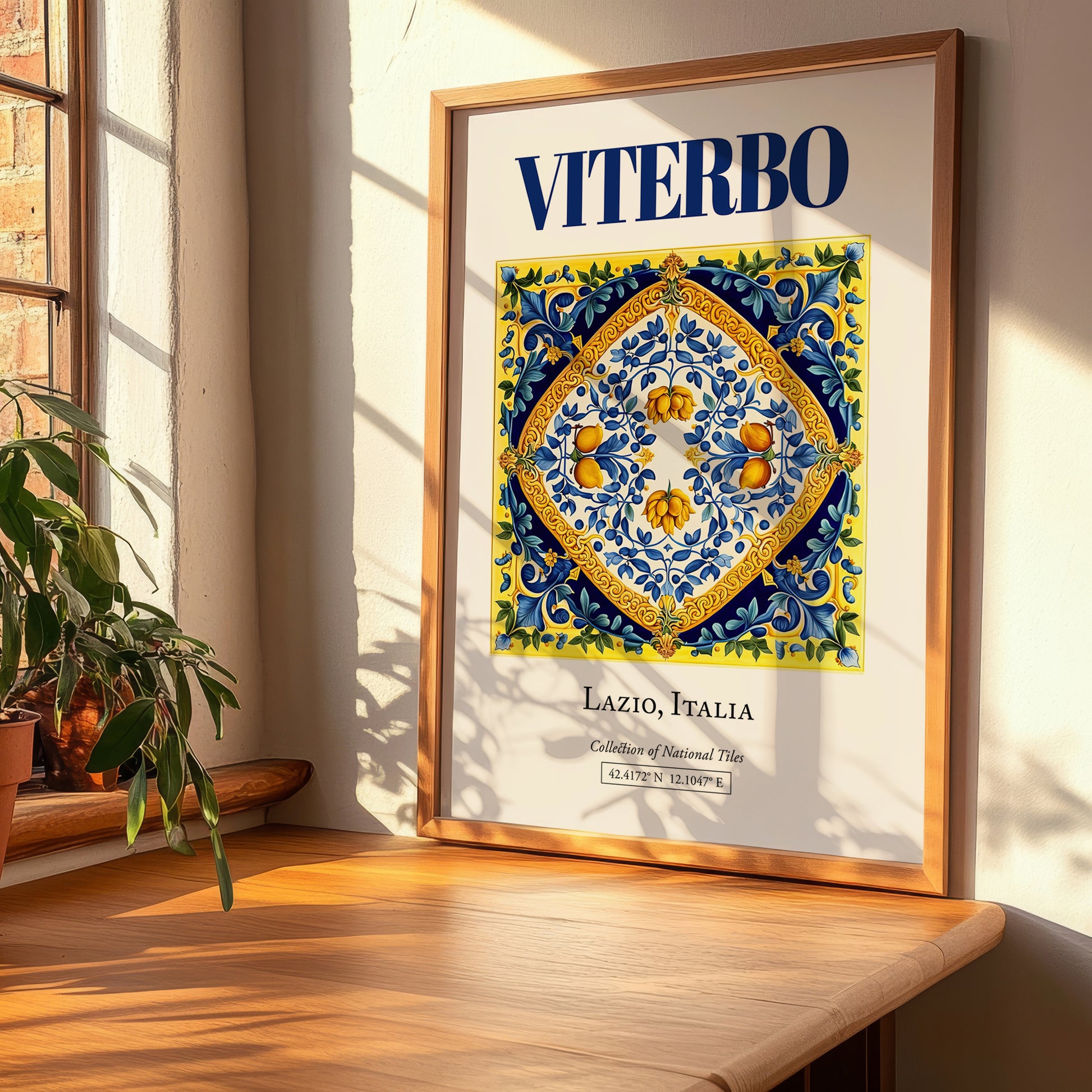 Viterbo, Italy – World Heritage Travel Poster, clean layout with no caption