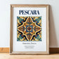 Pescara, Italy – Travel Print, in wooden frame leaning on the floor
