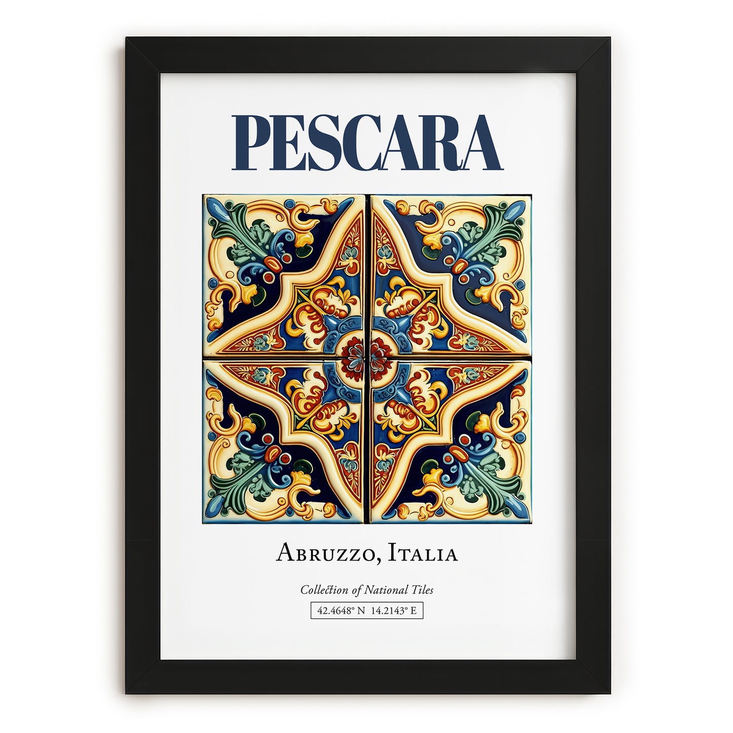 Pescara, Italy – Travel Print, in sleek black frame
