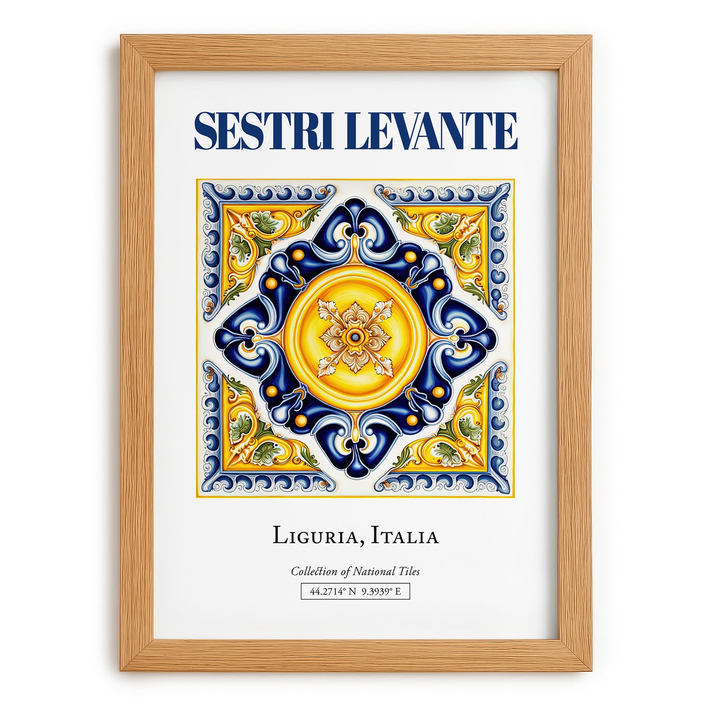 Sestri Levante, Italy – Travel Wall Decor, set in oak frame