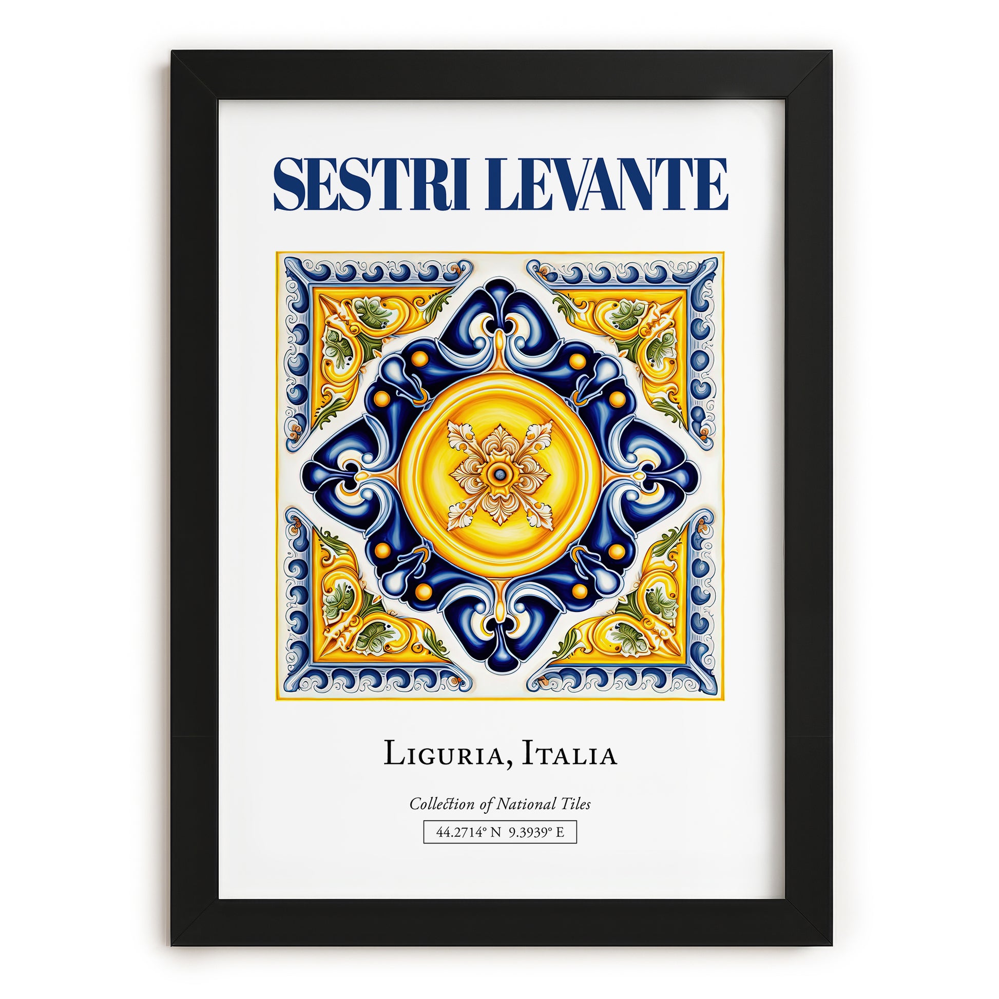 Sestri Levante, Italy – Travel Wall Decor, in sleek black frame