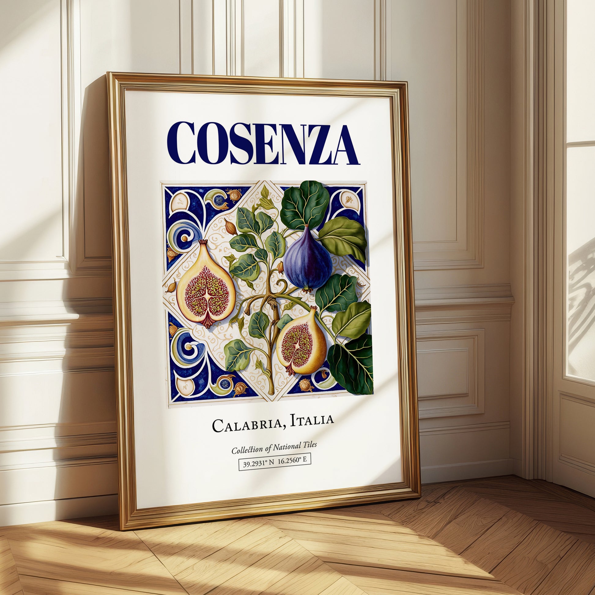 Cosenza, Italy – Travel Poster, styled in a charming Paris street view