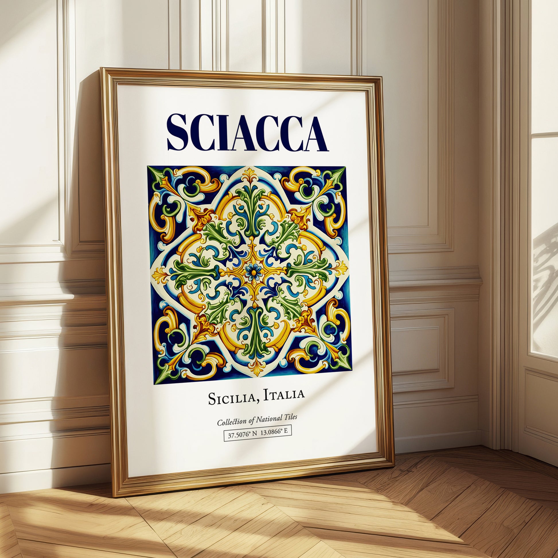 Sciacca, Italy – Minimalist Travel Print, styled in a charming Paris street view