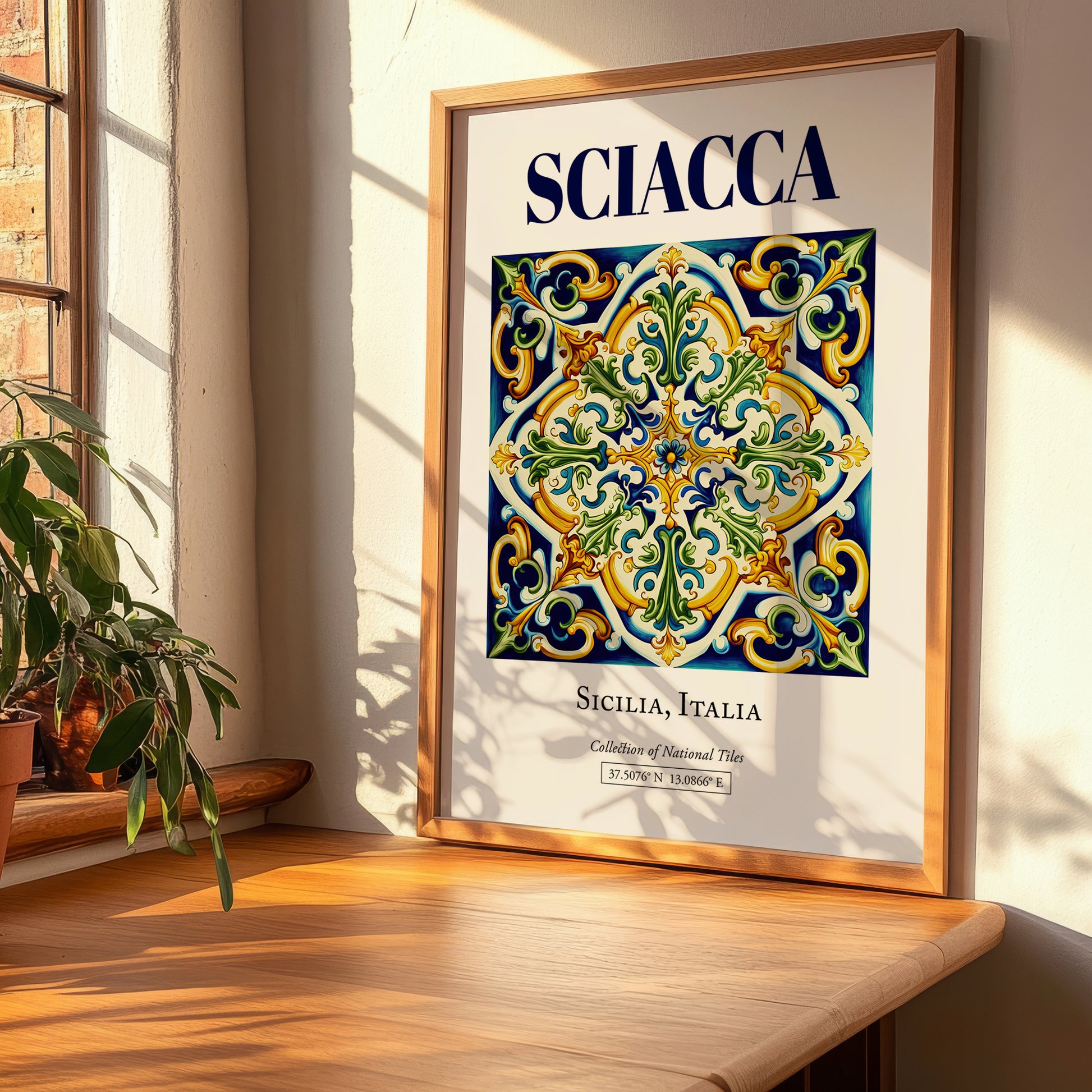 Sciacca, Italy – Minimalist Travel Print, clean layout with no caption