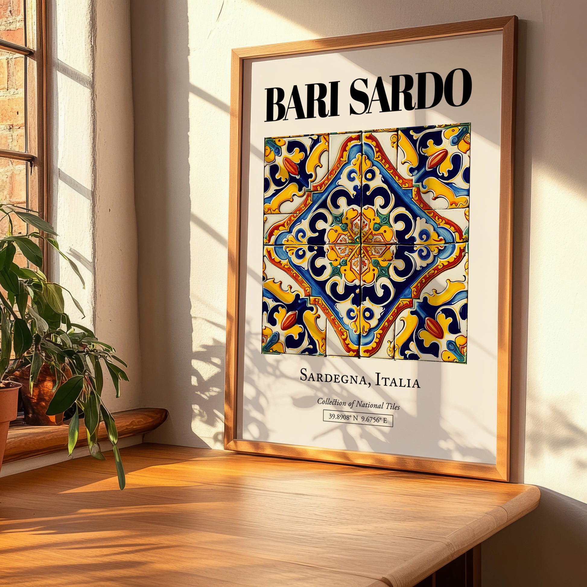 Bari Sardo, Italy – Travel Poster, clean layout with no caption