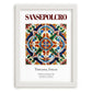 Sansepolcro, Italy – Minimalist Travel Print, placed in minimal white frame