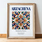 Arzachena, Italy – Travel Poster, in wooden frame leaning on the floor