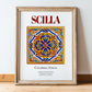 Scilla, Italy – Travel Print, in wooden frame leaning on the floor