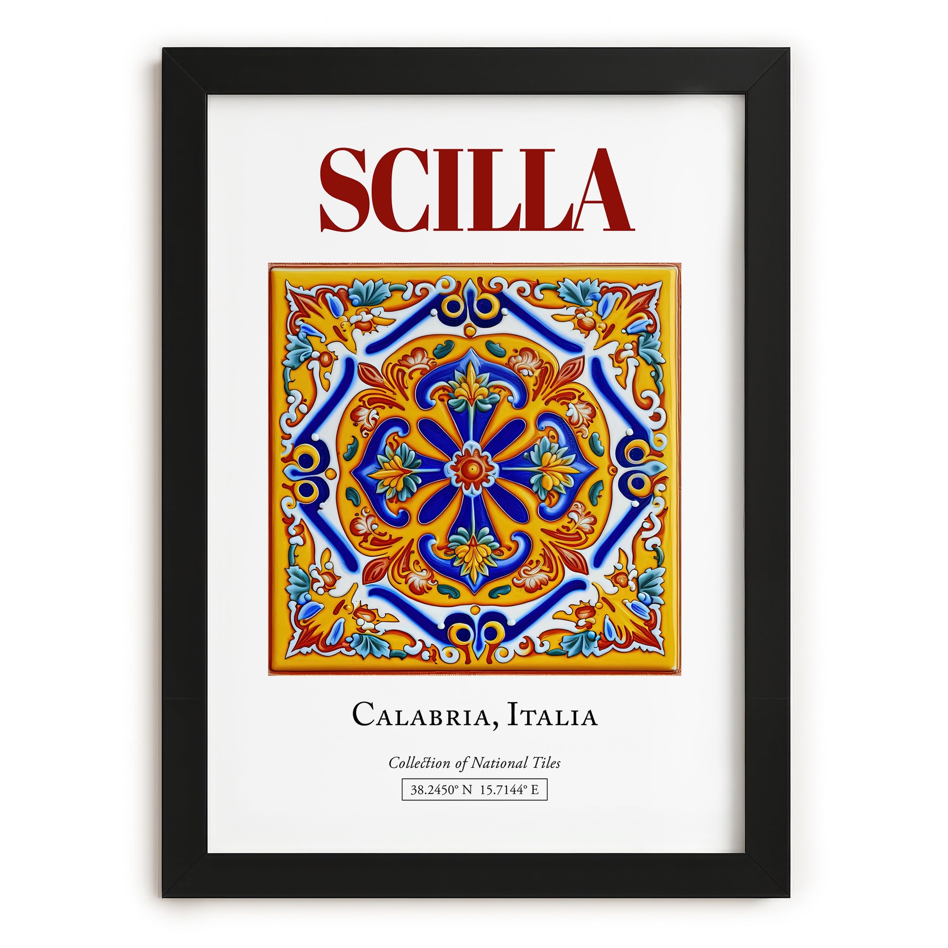 Scilla, Italy – Travel Print, in sleek black frame