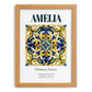 Amelia, Italy – Minimalist Travel Print, set in oak frame