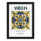 Amelia, Italy – Minimalist Travel Print, in sleek black frame