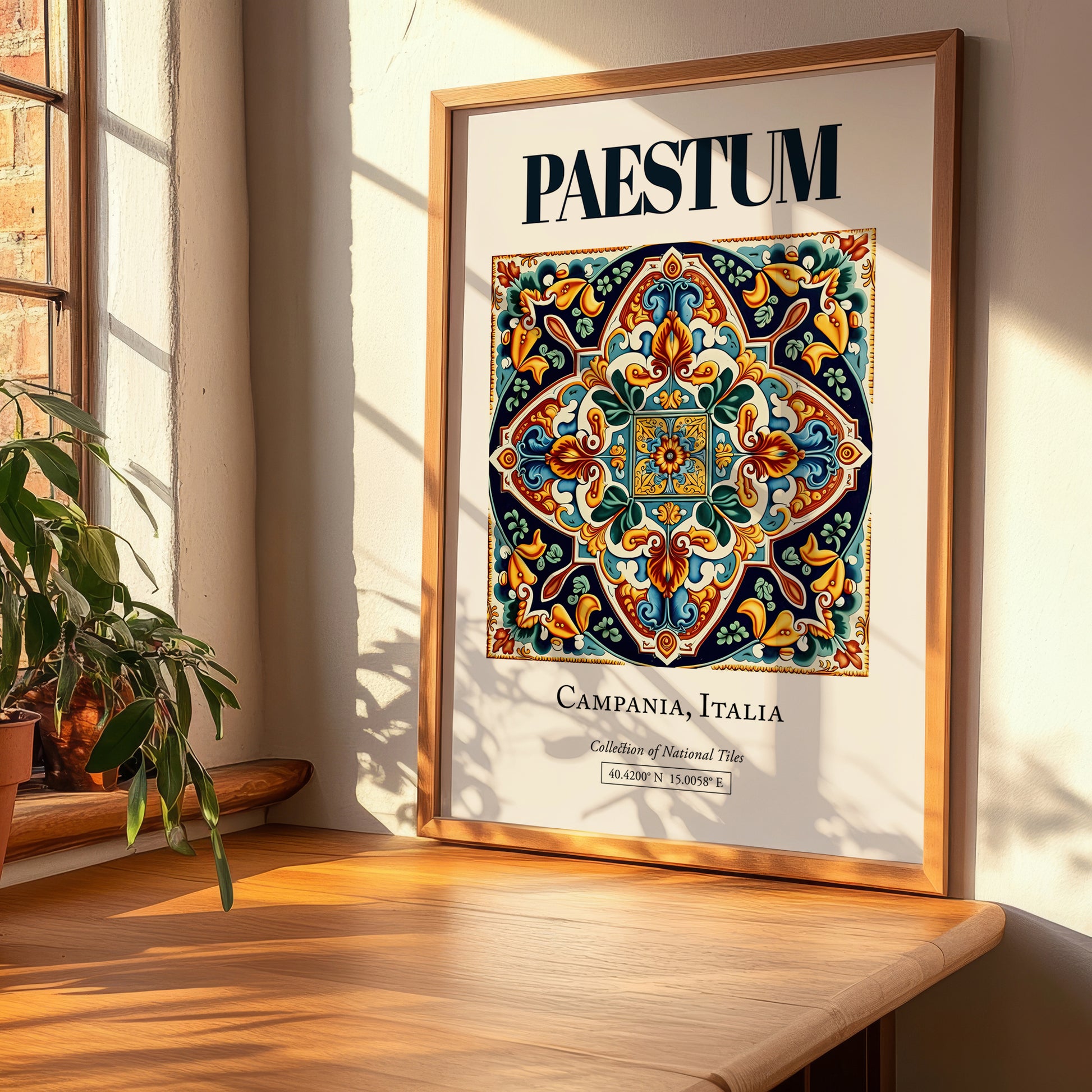 Paestum, Italy – Travel Poster, clean layout with no caption