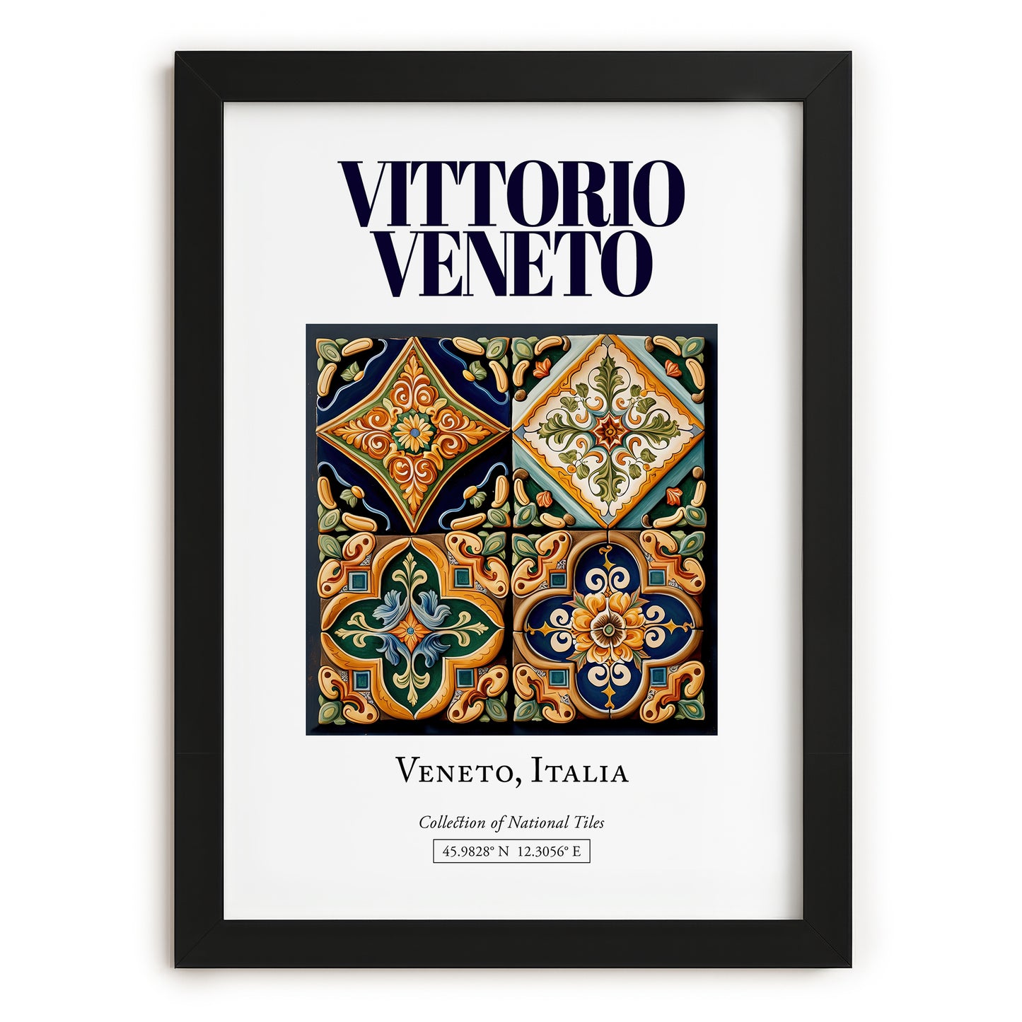 Vittorio Veneto, Italy – Travel Poster, in sleek black frame