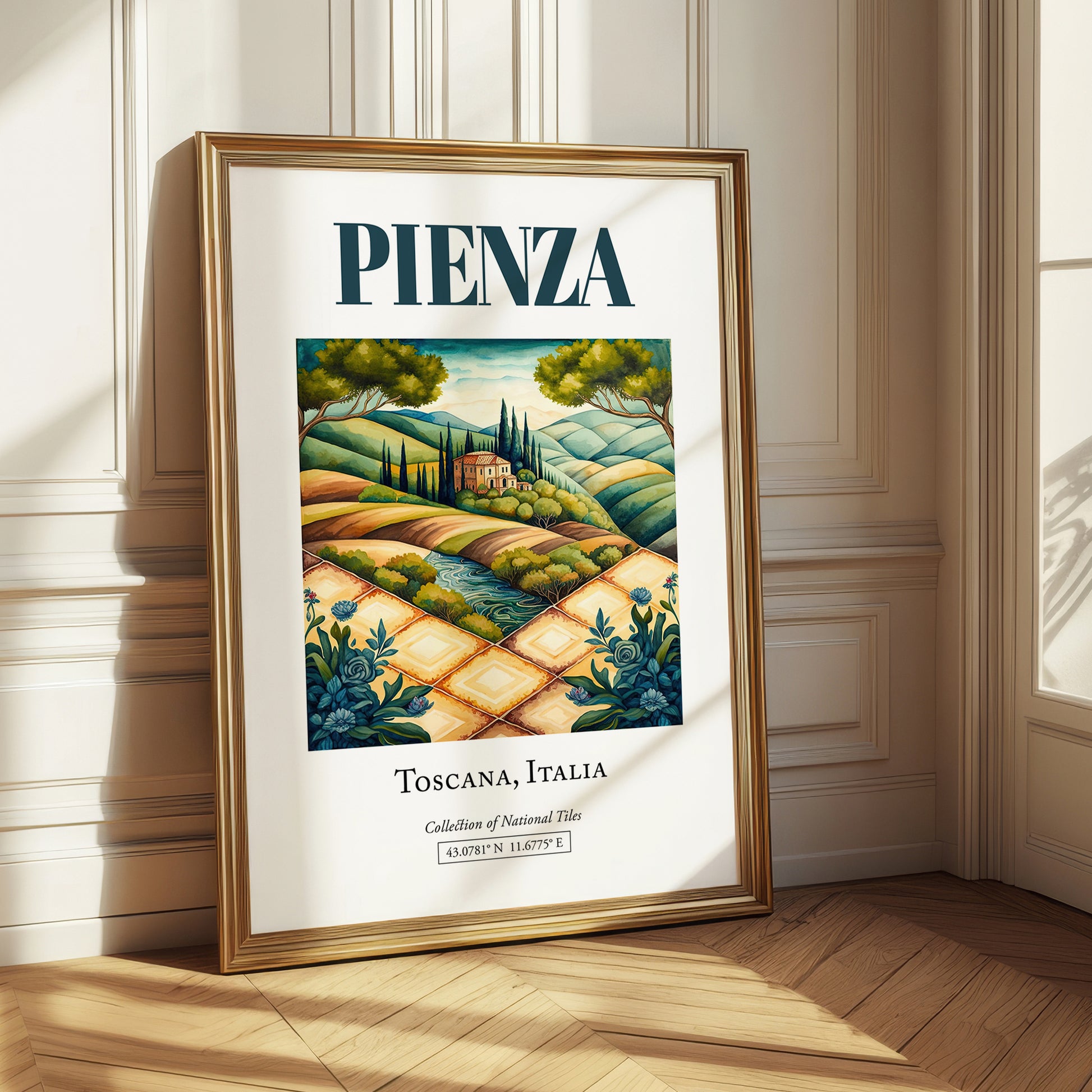 Pienza, Italy – Travel Wall Decor, styled in a charming Paris street view