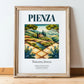 Pienza, Italy – Travel Wall Decor, in wooden frame leaning on the floor