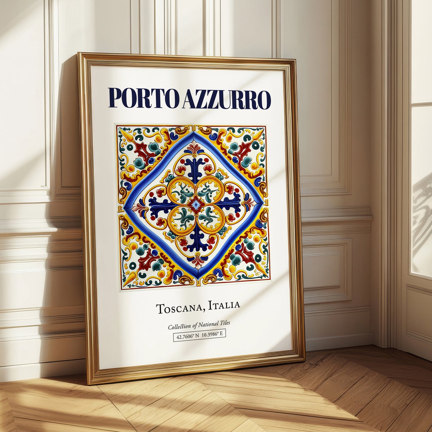 Porto Azzurro, Italy – Travel Poster, styled in a charming Paris street view