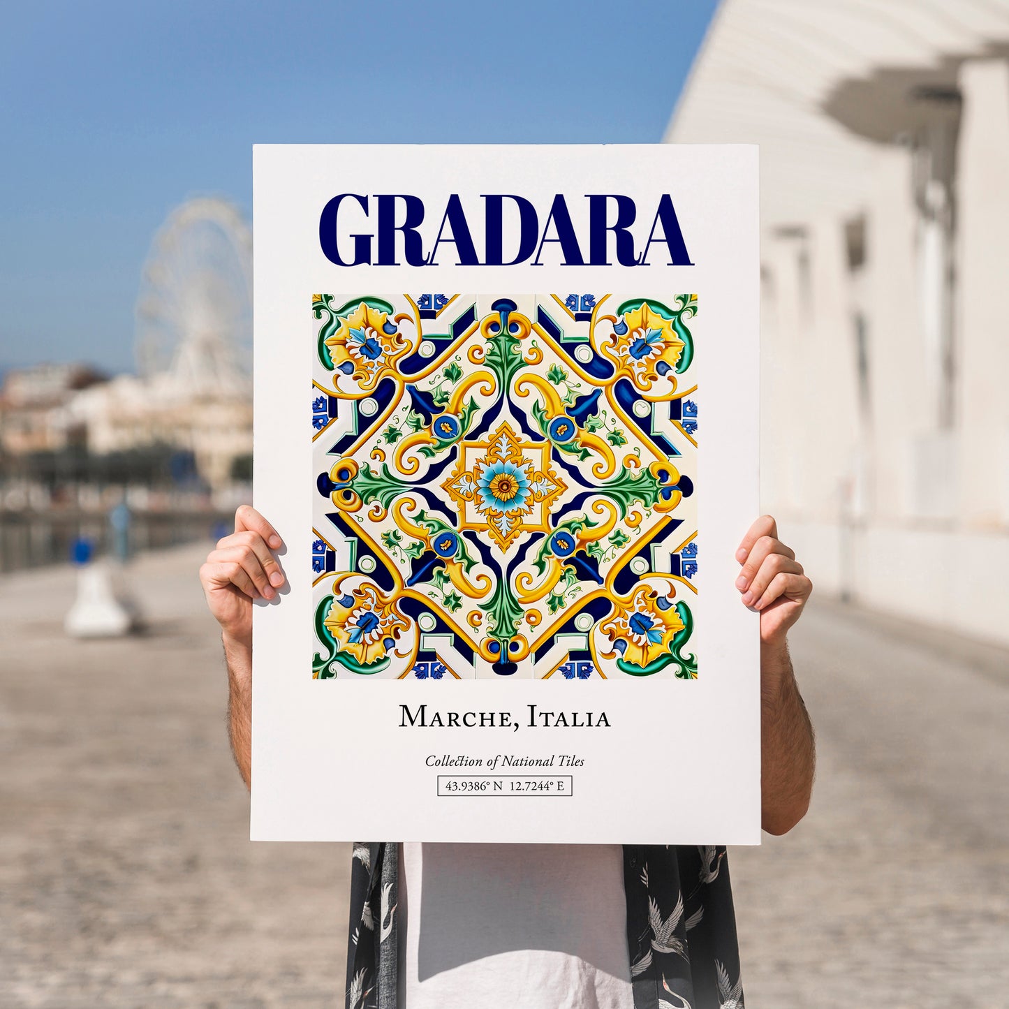 Gradara, Italy – Travel Print, no-text version framed in wood