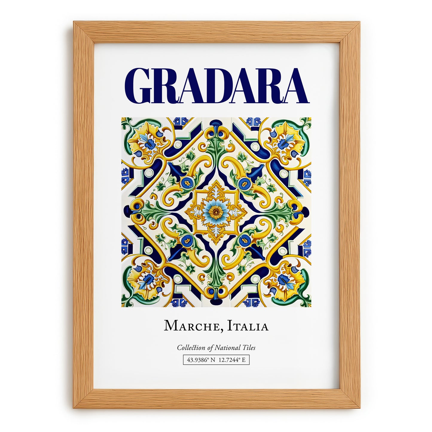 Gradara, Italy – Travel Print, set in oak frame