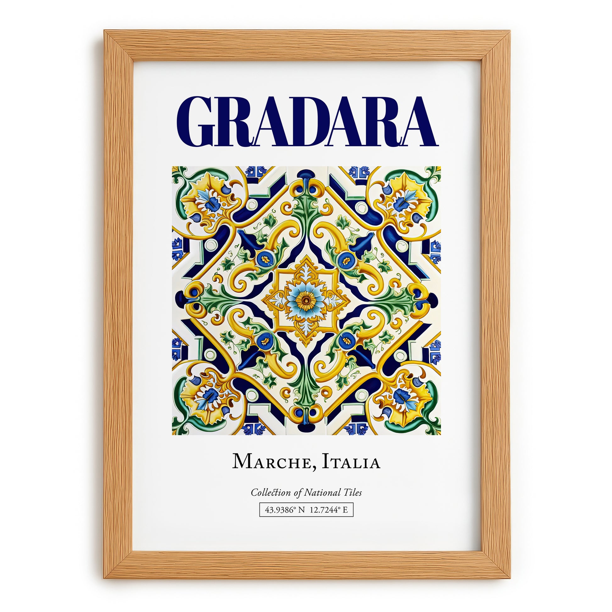 Gradara, Italy – Travel Print, set in oak frame