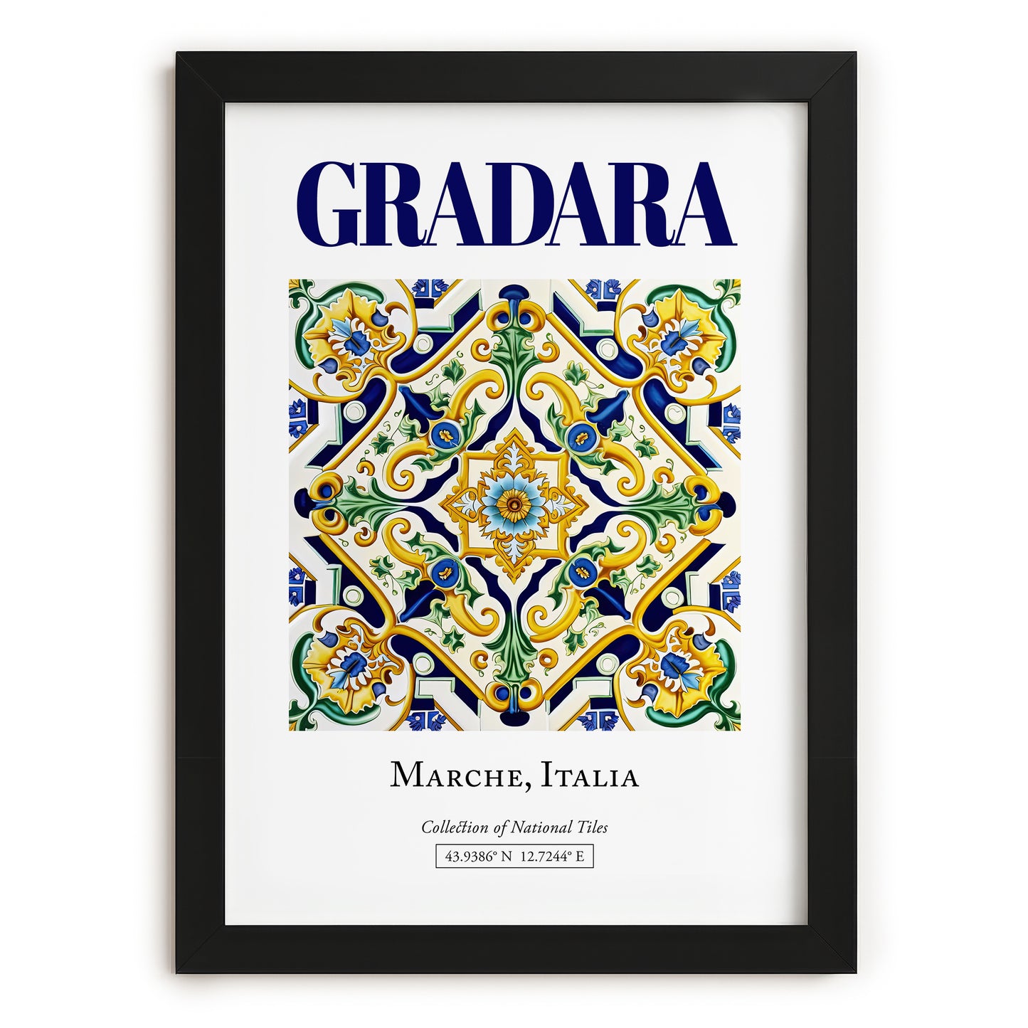 Gradara, Italy – Travel Print, in sleek black frame
