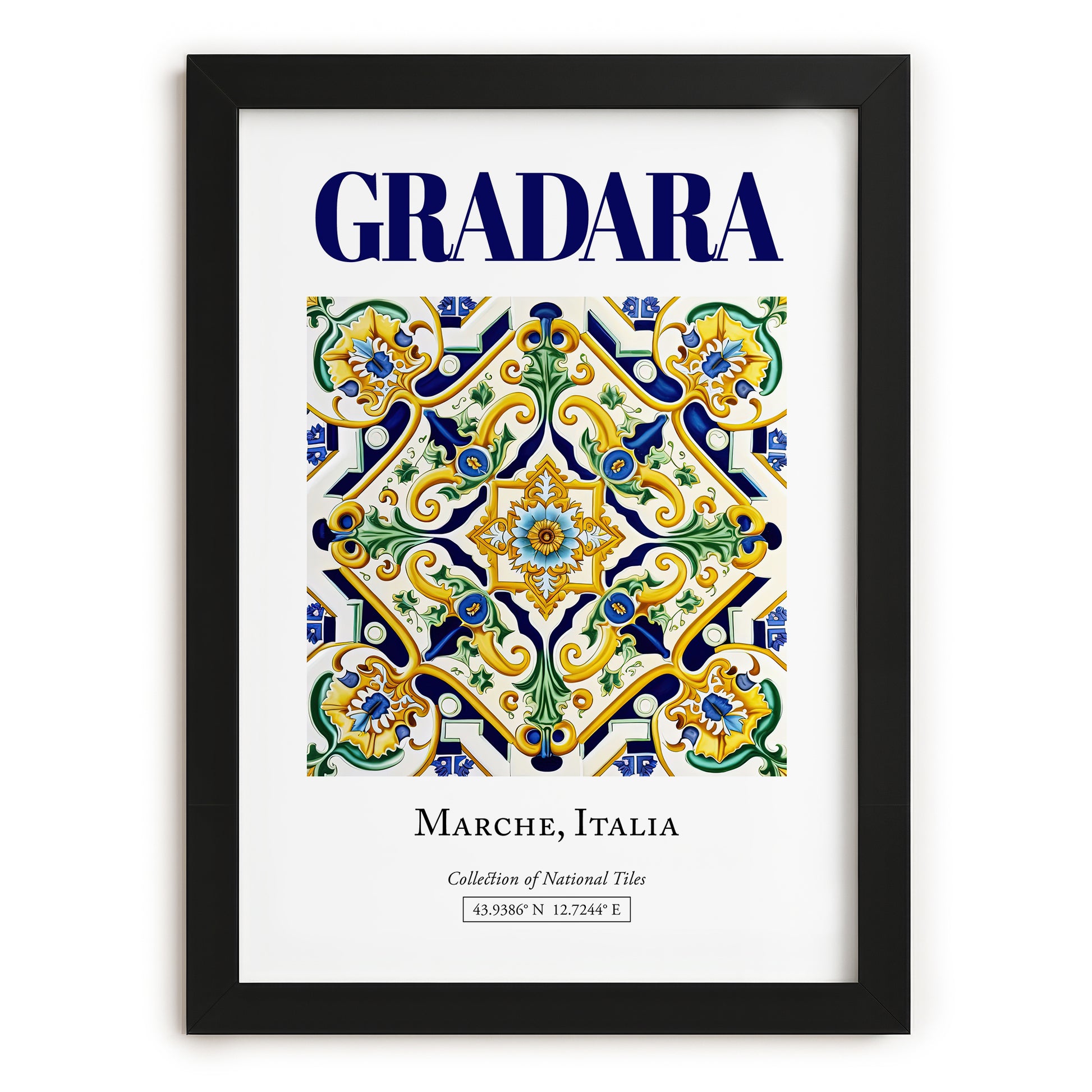 Gradara, Italy – Travel Print, in sleek black frame