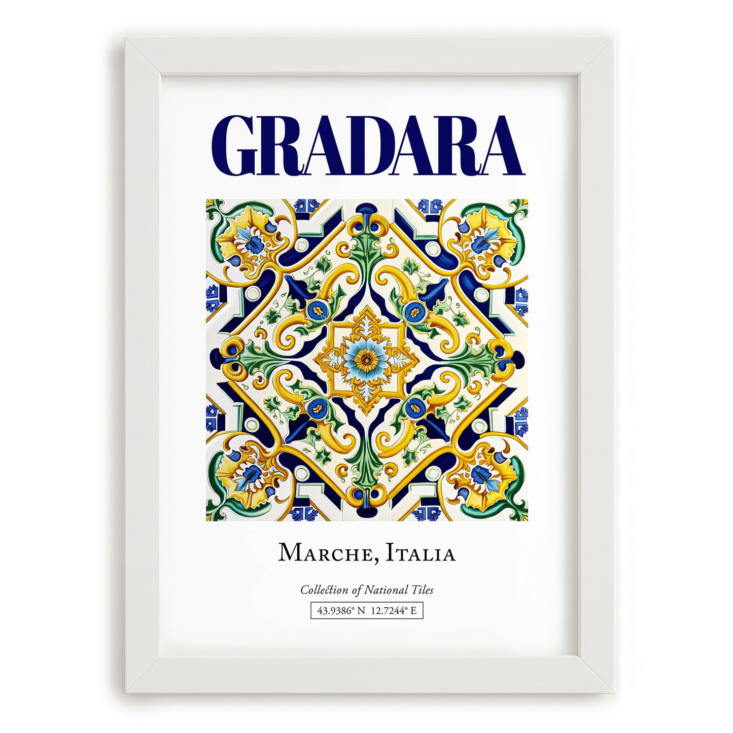 Gradara, Italy – Travel Print, placed in minimal white frame