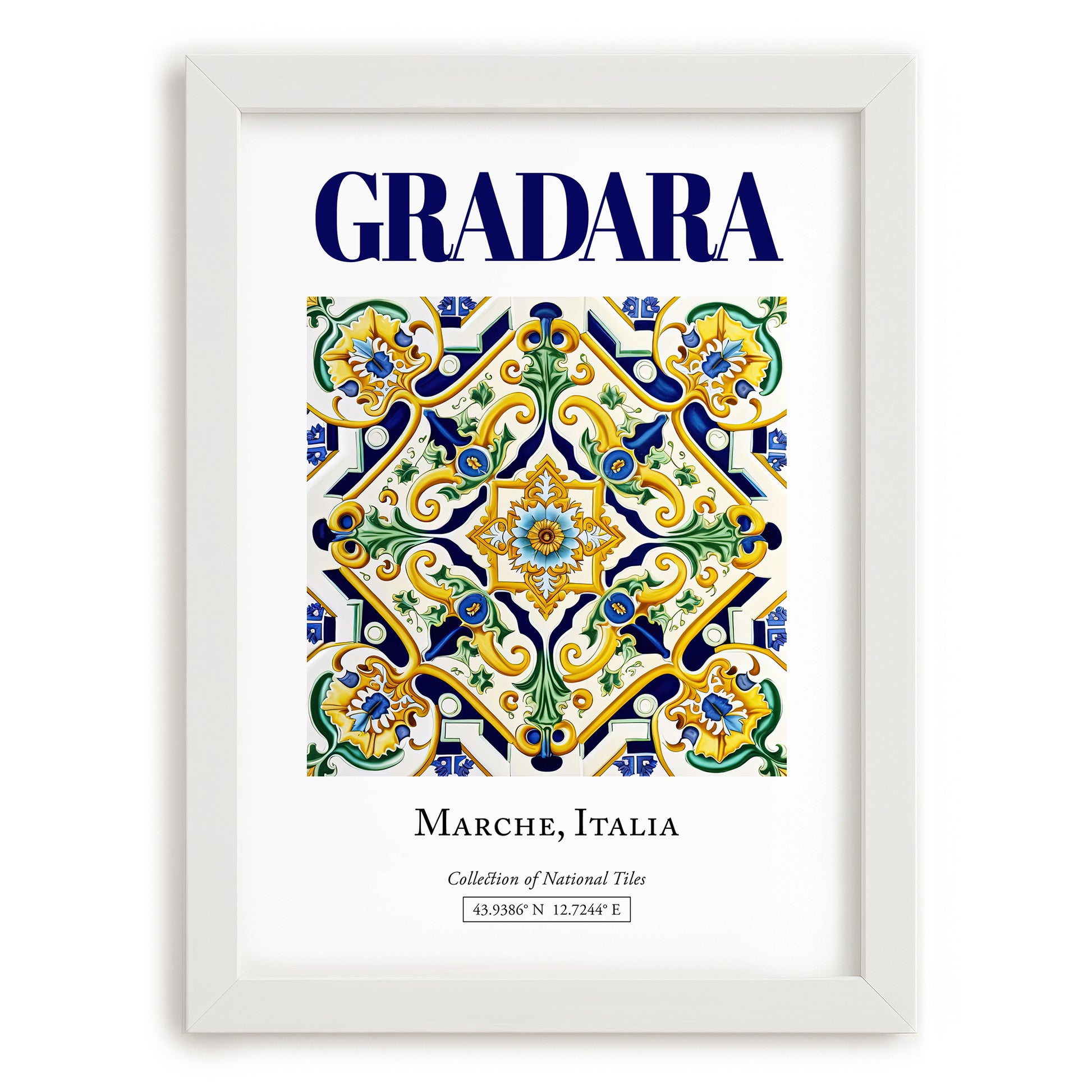 Gradara, Italy – Travel Print, placed in minimal white frame