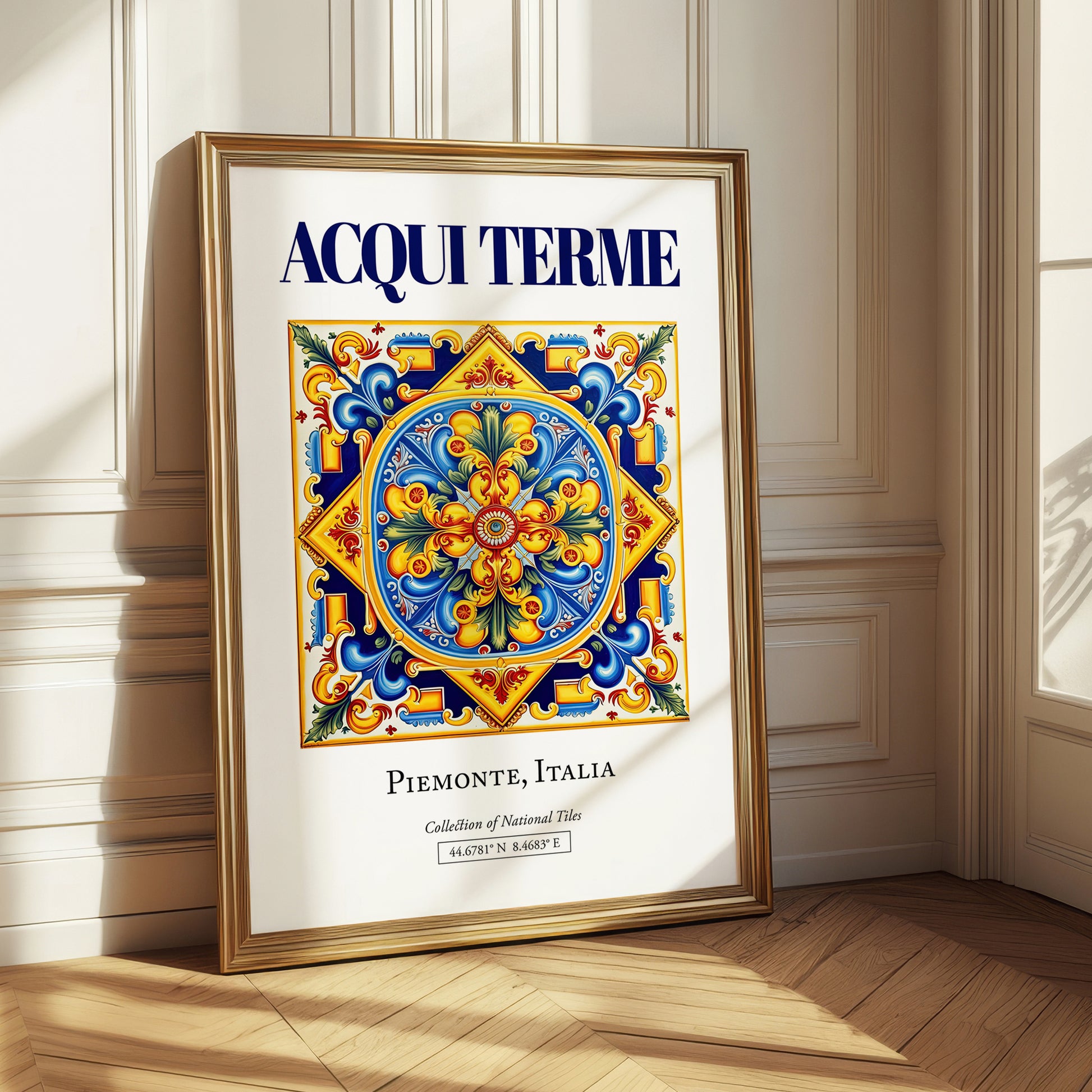 Acqui Terme, Italy – Retro Travel Poster, styled in a charming Paris street view