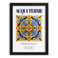 Acqui Terme, Italy – Retro Travel Poster, in sleek black frame
