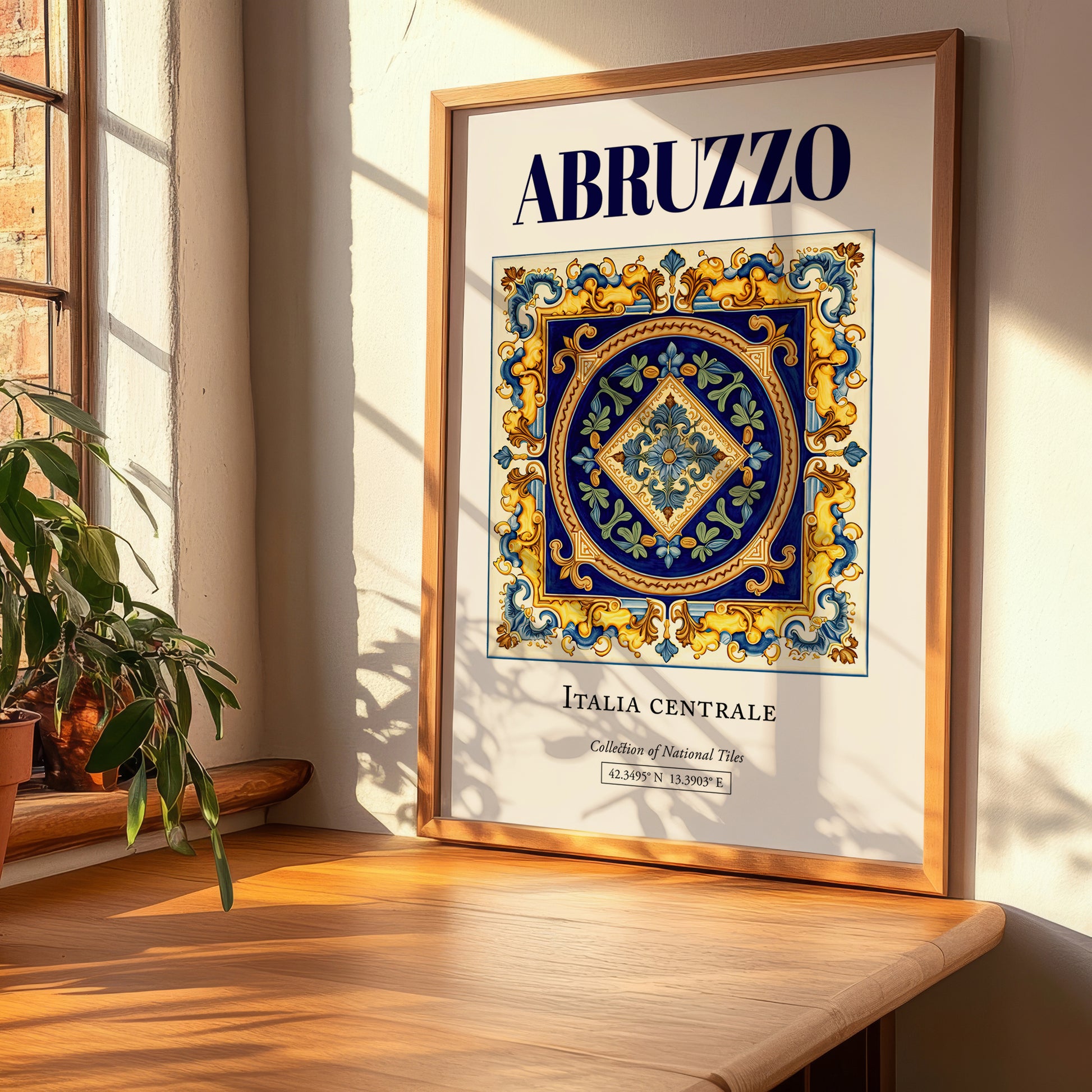 Abruzzo, Italy – Travel Destination Art, clean layout with no caption