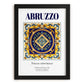 Abruzzo, Italy – Travel Destination Art, in sleek black frame