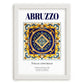 Abruzzo, Italy – Travel Destination Art, placed in minimal white frame